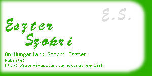 eszter szopri business card